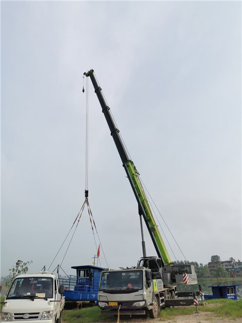 武强县桥梁建设吊装案例